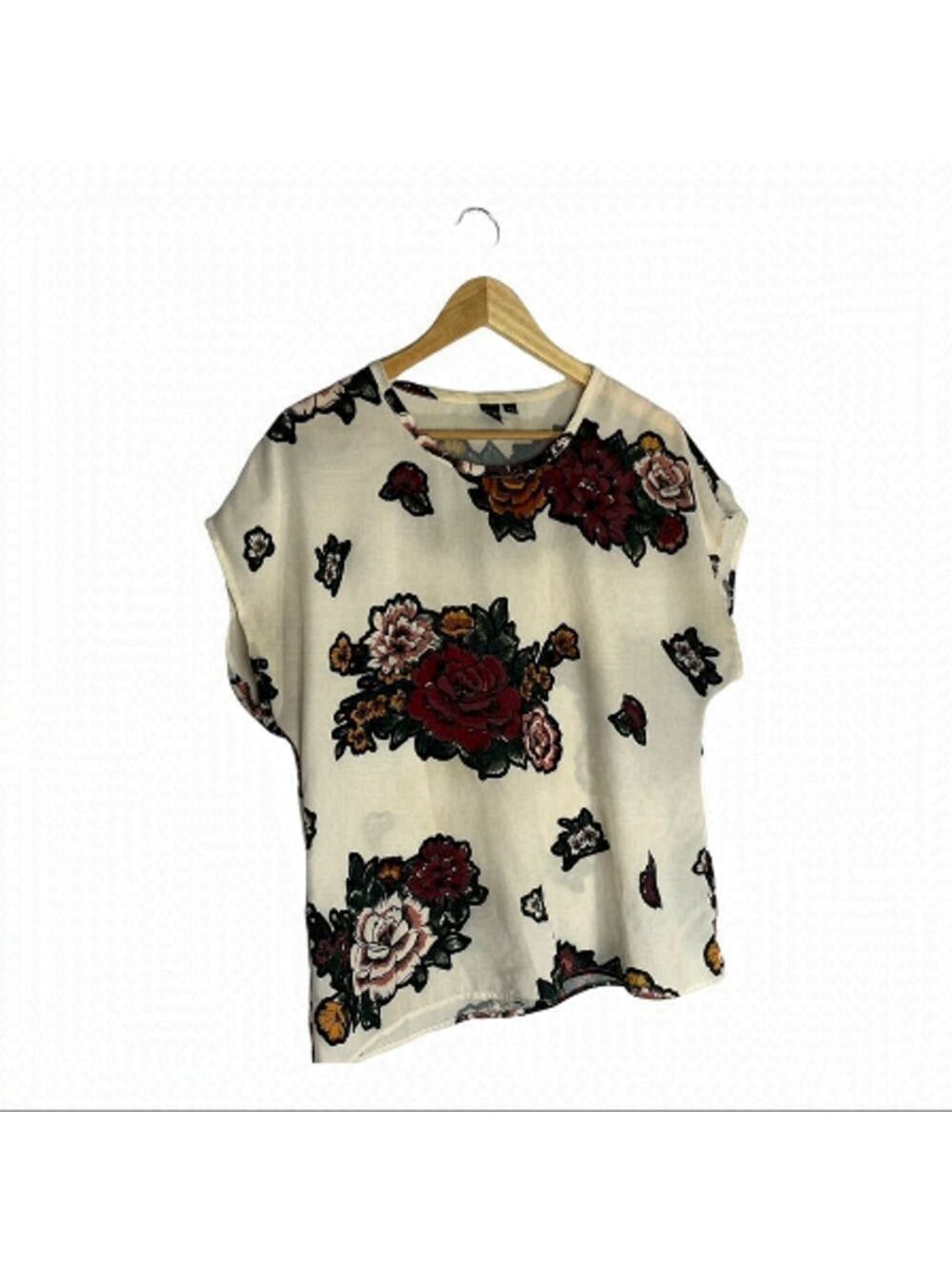 𝅺ICONE by SIMONS Sheer Floral Blouse Size M